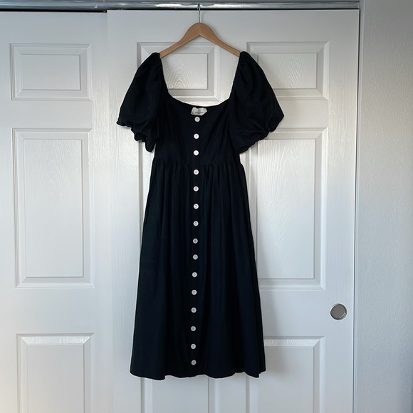 Tuckernuck Pomander Place Black Alexis Midi Dress - M - Picture 6 of 7